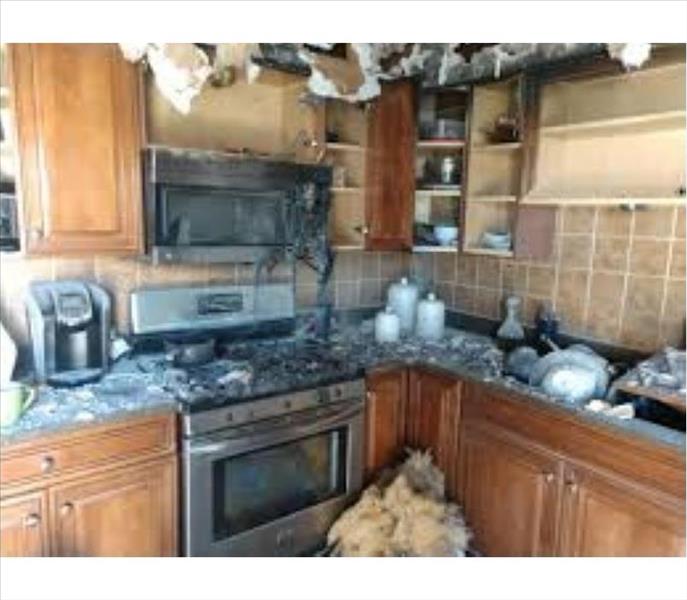 Image showing a kitchen fire damage